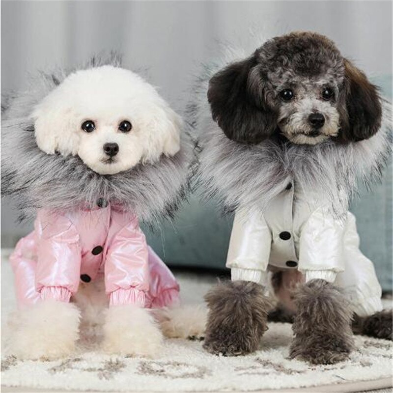 Winter Dog Clothing Jumpsuit Dog Down Coat Jacket Warm Pet Costume Apparel Puppy Outfit Pomeranian Poodle Bichon Dog Clothes