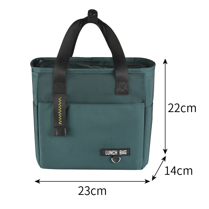 Isolierte Bento-Lunchbox, Thermotasche, großes FassungsvermöGen, Lebensmittel-Reißverschluss, Aufbewahrungsbeutel, Behälter für Frauen, Kühler, Reisen, Picknick, Handtaschen: Blau