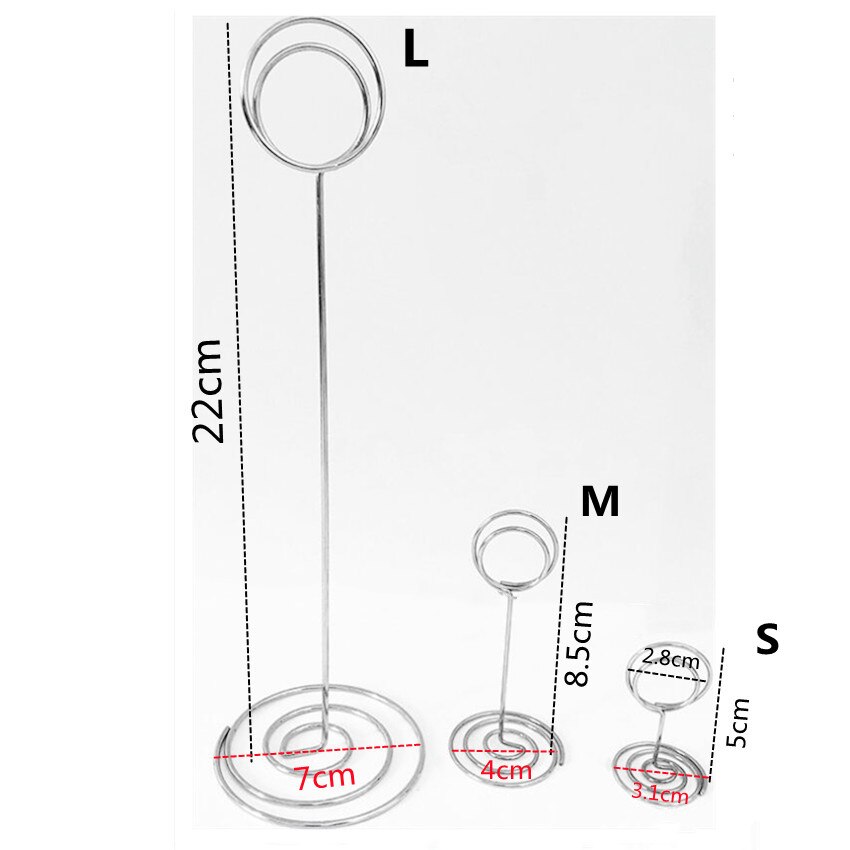 Metal POP Signage Clips Holders Price Paper Card Display Label Small Memo Wire Shaped Winding Type 50pcs