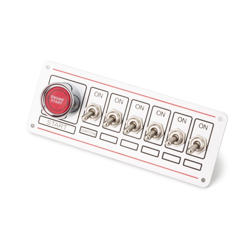 Universal Switch Panel for Racing Car Ignition Switch+6 Toggle Quick Off Switch Engine Start Button