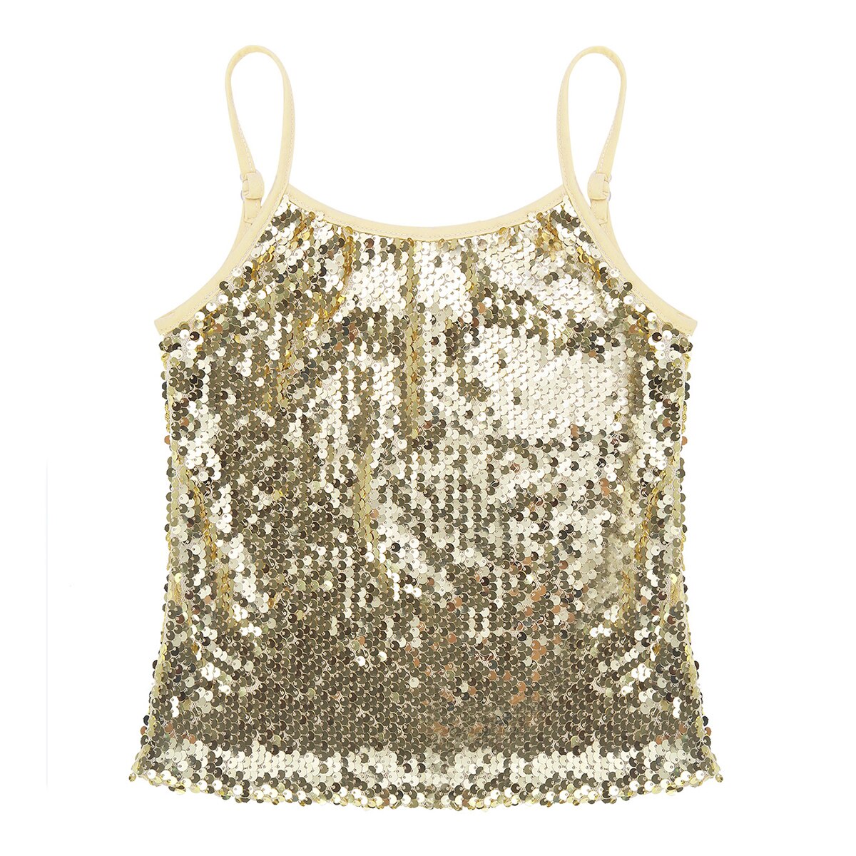 Kids Meisjes Crop Top Rave Outfits Sparkly Shiny Pailletten Dans Hemdje Tops Tank Top Voor Dancing Stage Prestaties Meisjes Kleding