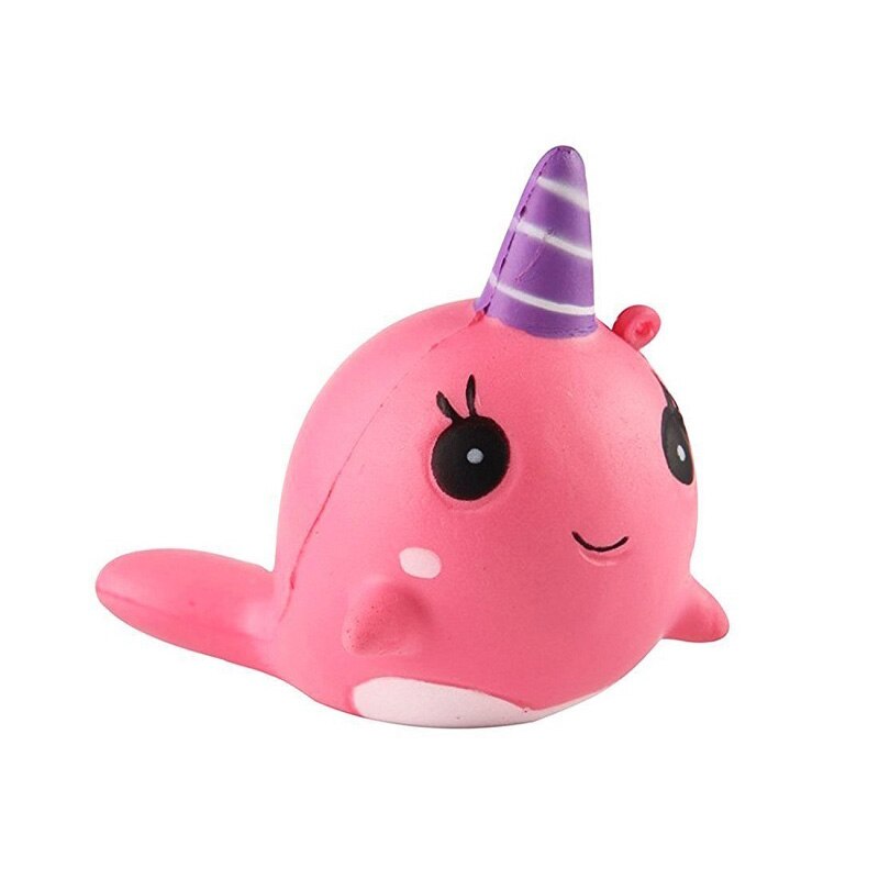 Jumboval enhörning squishy långsamt stigande söta tecknade remmar hänge mjuka klämleksaker kawaii bröd charm tårtleksaker 11*7cm
