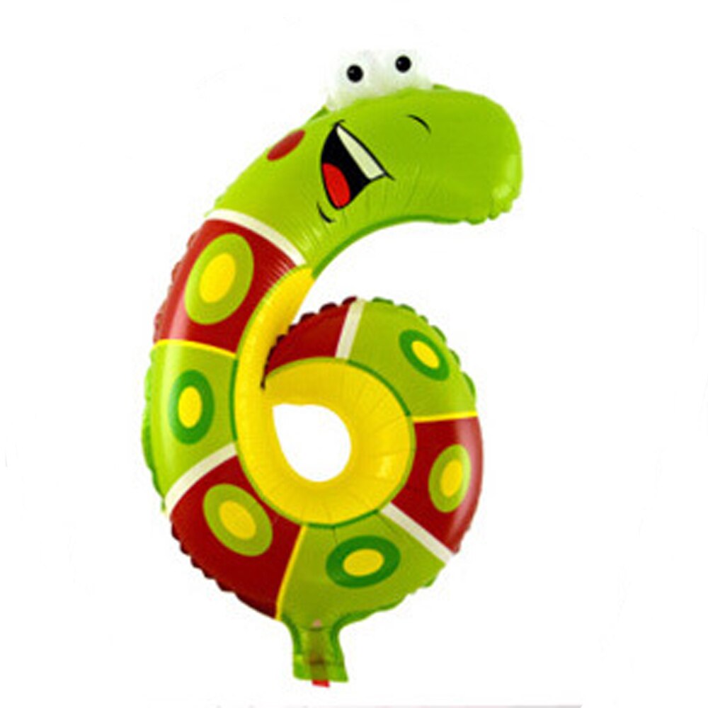 2 Stuks Animal Nummer Folie Opblaasbare Ballon Bruiloft Gelukkige Verjaardag Ballonnen Party Decor Kids Kinderen Speelgoed: 6