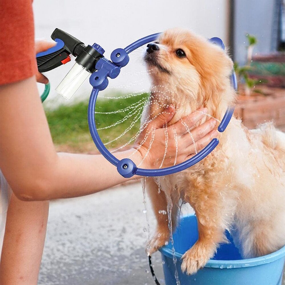 Pet Hond Kat Douche Tool 360 Wassen Sproeiers Ring-Vormige Quick Bad Schoonmaken Wassen Bad Sproeiers Dierbenodigdheden Baden tool