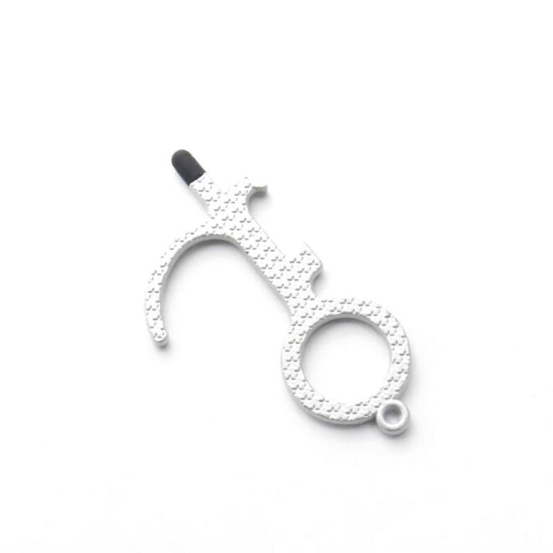 Anti Contact Door Opener No Touch Key Door Opener Keychain Anti-Touch Door Handle Elevator Artifact Key Button Tool: 6