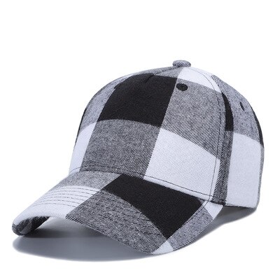 Red Plaid Men's Baseball Cap Snapback Bones Cap male Gorras Hombre Cotton Dad Hat Casquette Casual Women's baseball Cap: A3