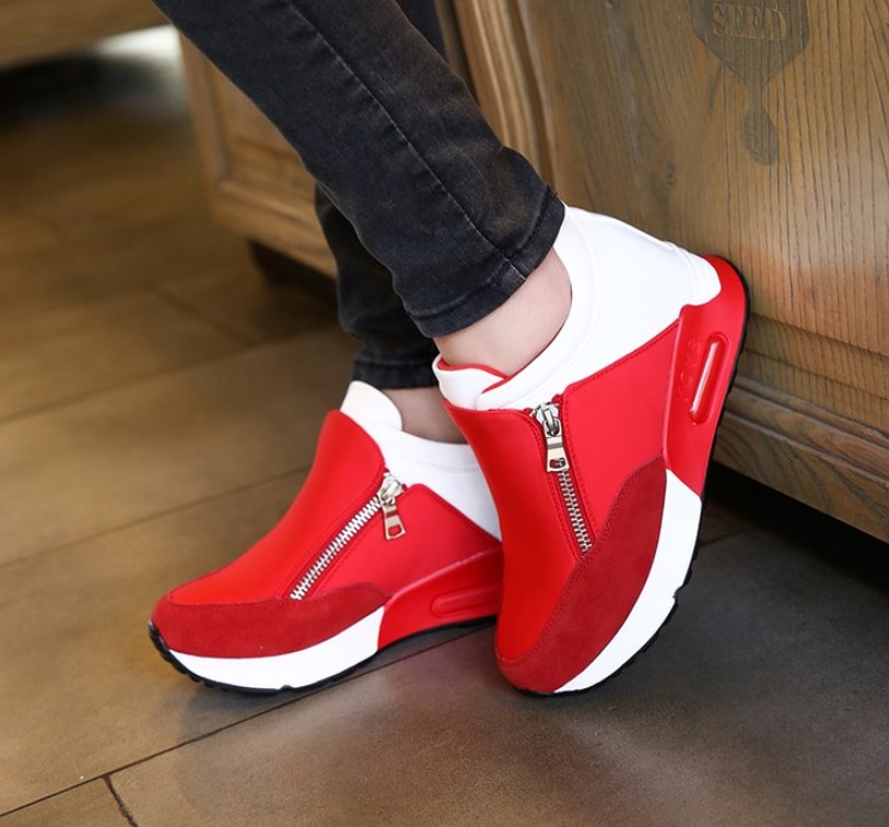Comfortable Women Casual Shoes Height Increasing Breathable Women Sneakers Flats Trainers Shoes