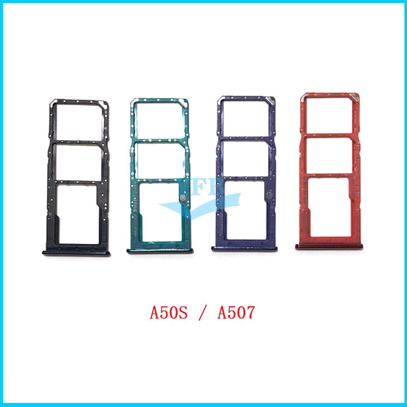Til samsung galaxy  a50s a507 sim-kortslot sd-kortholder adapter udskiftningsdele