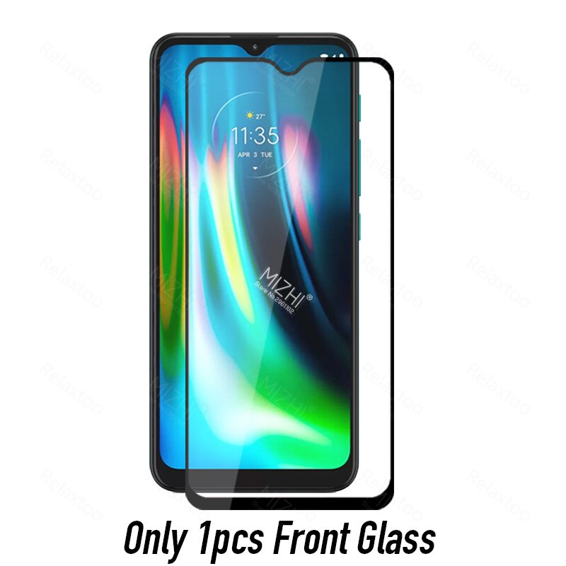 Voor Moto G9 Spelen Glazen 2in1 Camera Lens Protector Voor Motorola Moto G 9 Spelen 9G Motog9 Plus G9play gehard Glas Veiligheid Film: only front glass / for moto g9 play