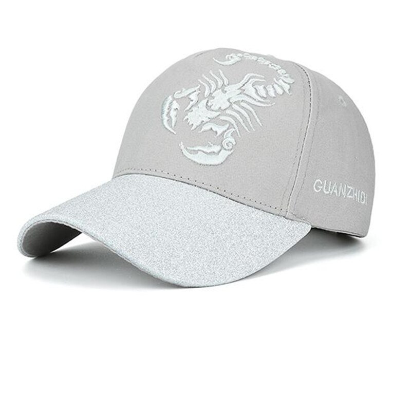 Scorpion Borduurwerk Hoed Verstelbare Snapback Trucker Golf Baseball Cap Lente Zonnehoed Voor Heren Vrouwen: gray