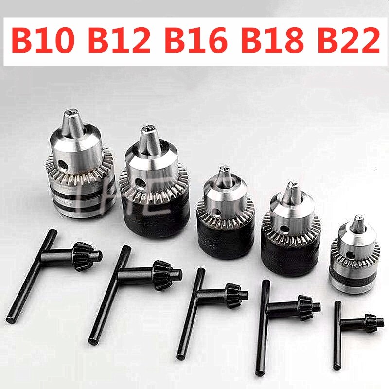 1set morse cone MT1 MT2 MT3 MT4 B10 B12 B16 B18 light Duty key Drill Chuck 0.6-6mm 1.5-13mm 1-10MM Taper Arbor CNC machine