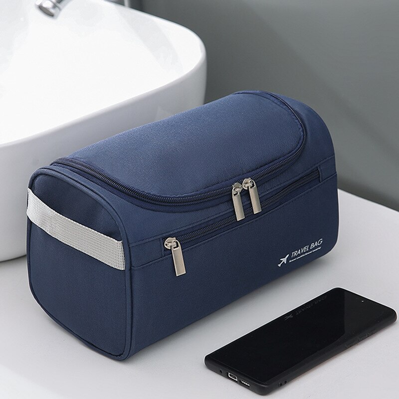 FUDEAM poliestere uomo Business borsa portaoggetti portatile articoli da toeletta organizzatore borsa da viaggio per donna borsa da viaggio impermeabile: Navy