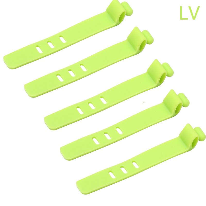 10PCS Soft Silicone Cable Winder Clip Cable Organizer Wire Mouse Cord Line Cable Protector Earphone USB Cable Wire Tie: 10PCS green