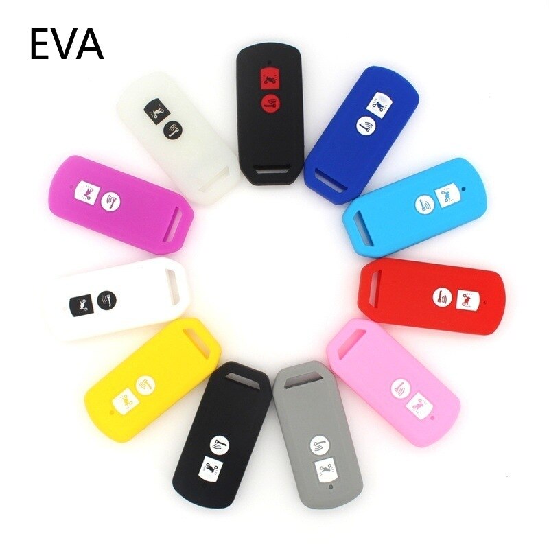 Portachiavi in silicone per Honda X ADV SH 125 150 300 Forza 125 300 PCX150 2018 Scooter per moto 2 pulsanti Smart Key