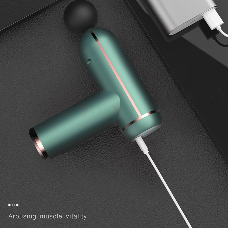 Minipistola de masaje muscular LCD para mujer, masajeador Fascial de 32 velocidades, alivio del dolor corporal, 2022