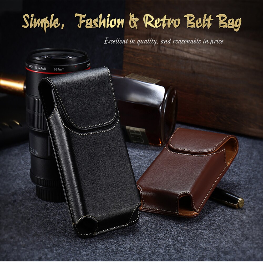Masculino cinto de cintura couro do plutônio bolsa do telefone para o iphone se 2020 8 7 6s mais 5 5S se 4S caso 4.7-5.5 "clipe coldre saco capa 2020 novo