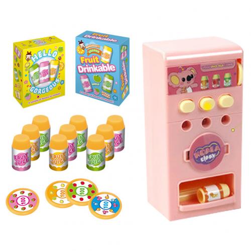 Børneautomat legetøj simuleret led lyd salgsautomat kit foregive leg uddannelse legetøj: Lyserød