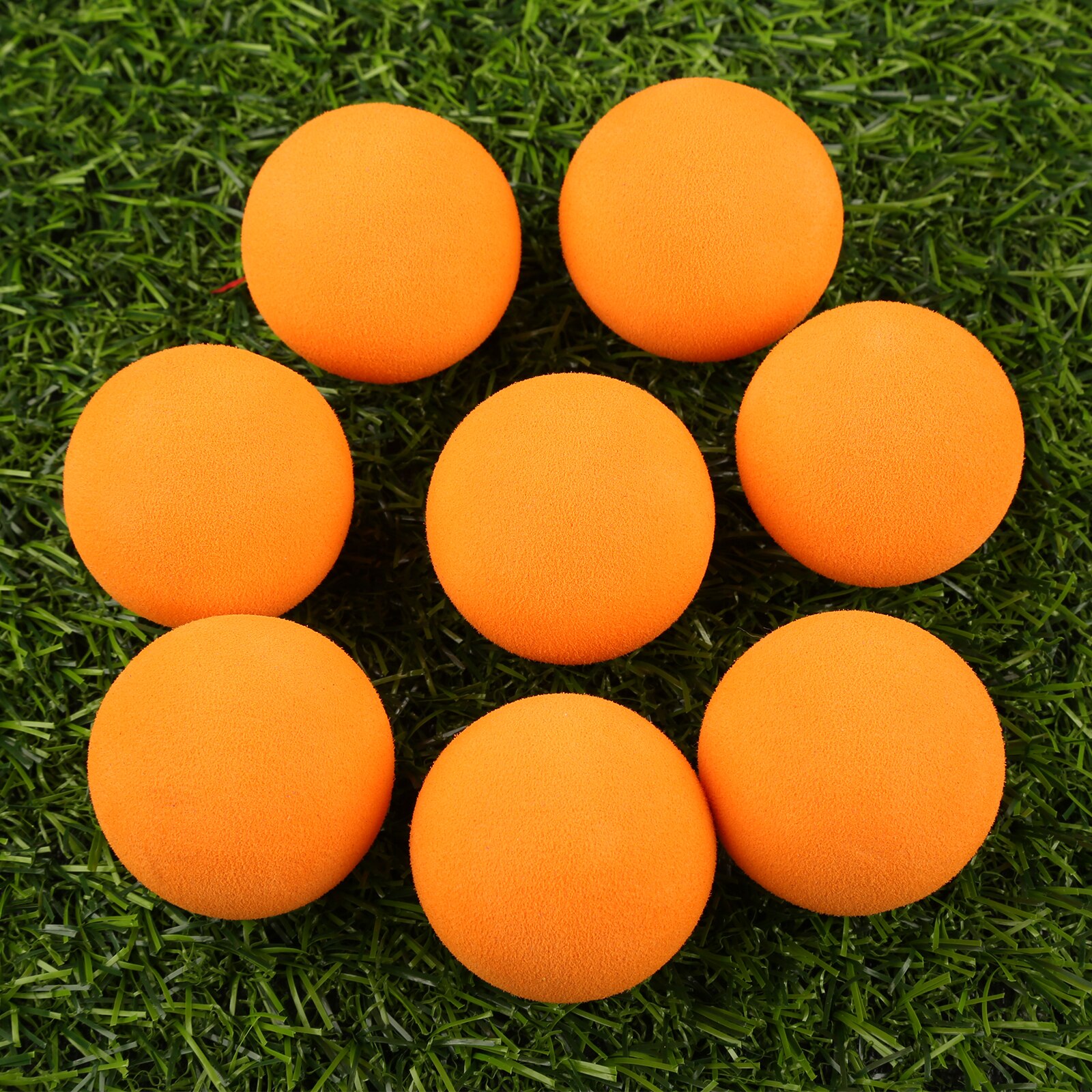 Pelota de Golf de goma EVA para practicar, pelota de entrenamiento de espuma suave para deportes al aire libre, patio trasero, 42mm de diámetro, Color brillante, 20 piezas: Orange