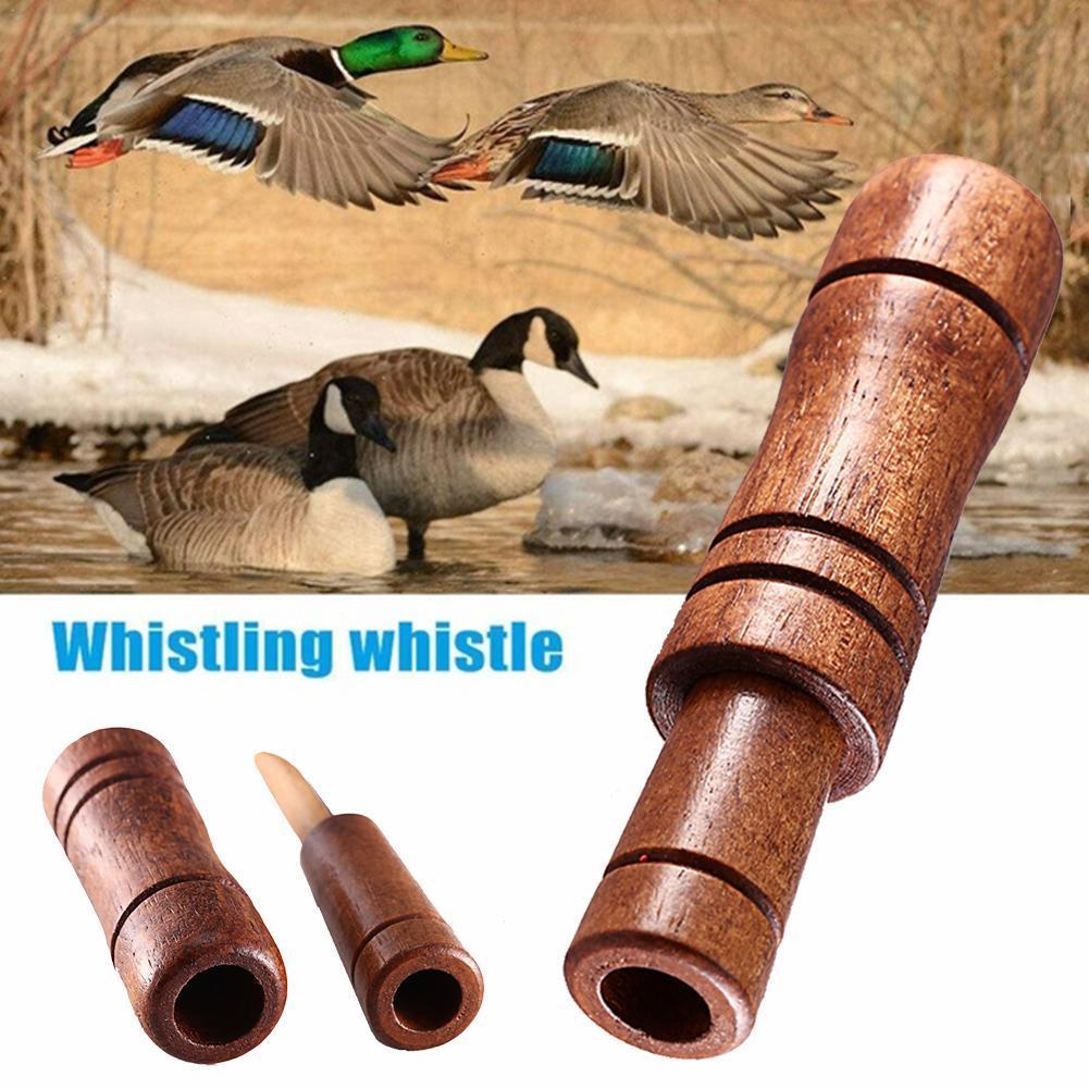 Outdoor Wooden Whistle Decoy Imitate Pheasant Duck Sound Voice