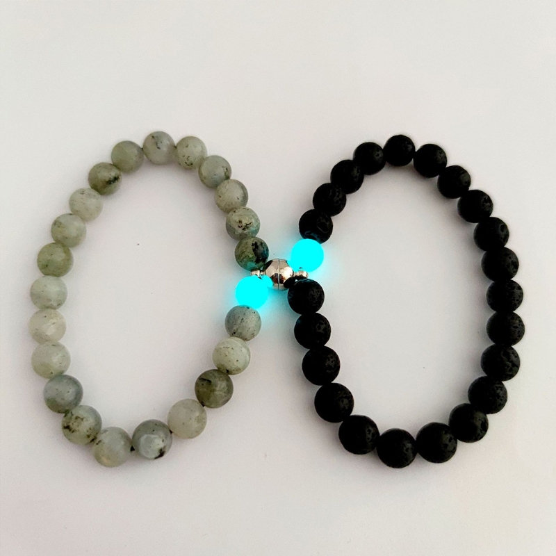 Magnetische Stellen Armbanden Lichtgevende Aansluiten Wederzijdse Attractie Relatie Bijpassende Armband Voor Koppels Vriendschap
