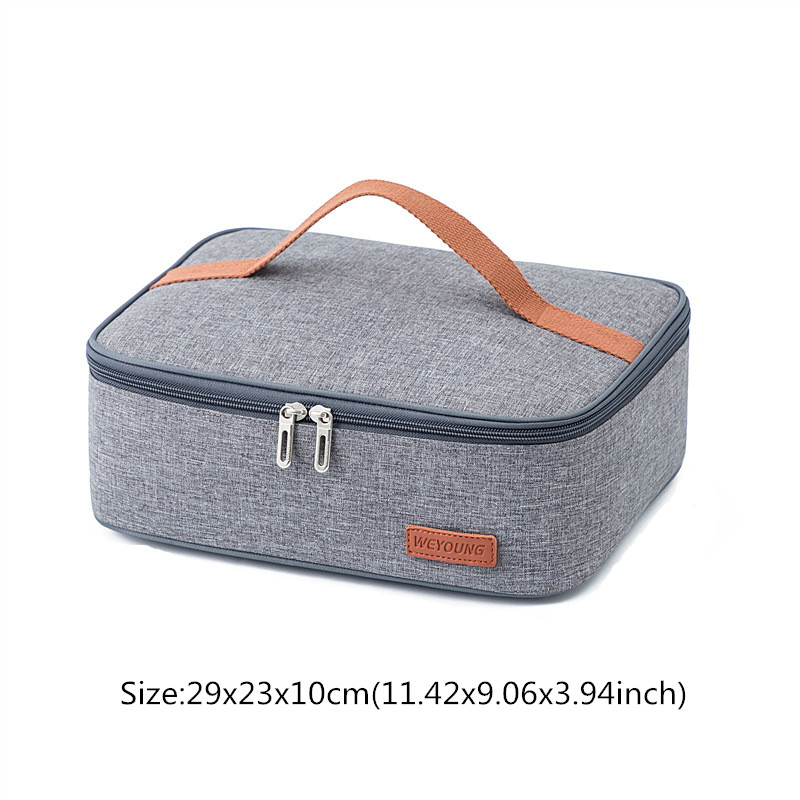 Portable Lunch Bag Women&#39;s Men&#39;s Thermal Cooler Rice Keep Fresh Pouch Picnic Food Heat for Work Nurse Kid School Bring Meal Pack: Style L