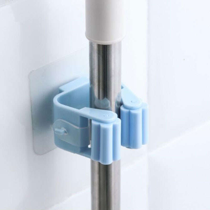Seamless Suction Cup Mop Hanger Bathroom Free-Punch Mop Shelf Mop Broom Holder Mop Rack Kitchen Tool Hanger Behind Doors/On Wall