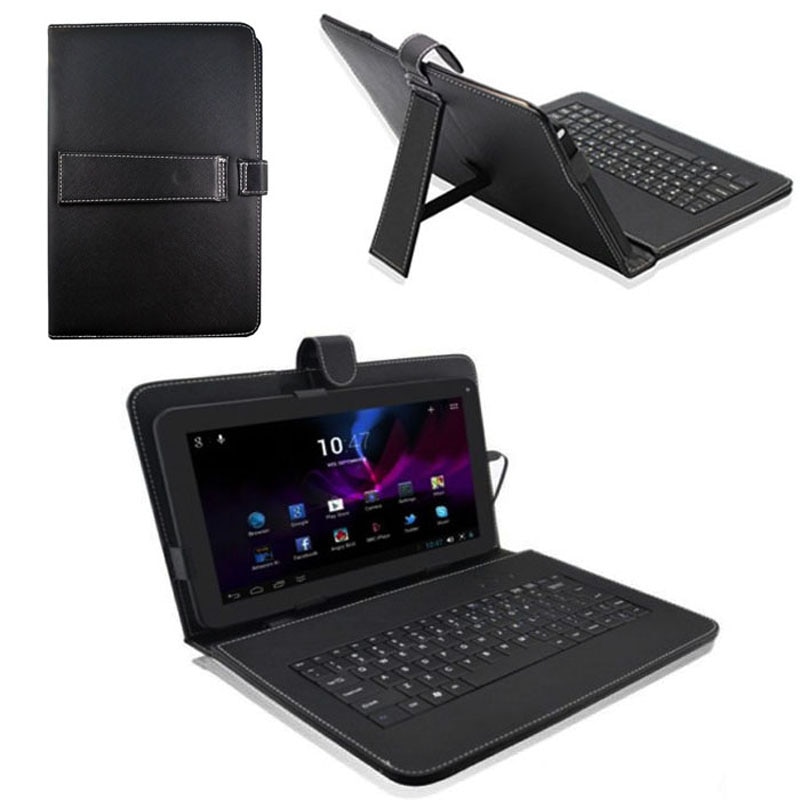 10.1 cal nadaje się do tablet z androidem etui ze skóry i poliwęglanu pokrywa ochronna klawiatura USB stojak pulpit biuro rozrywki laptop PC