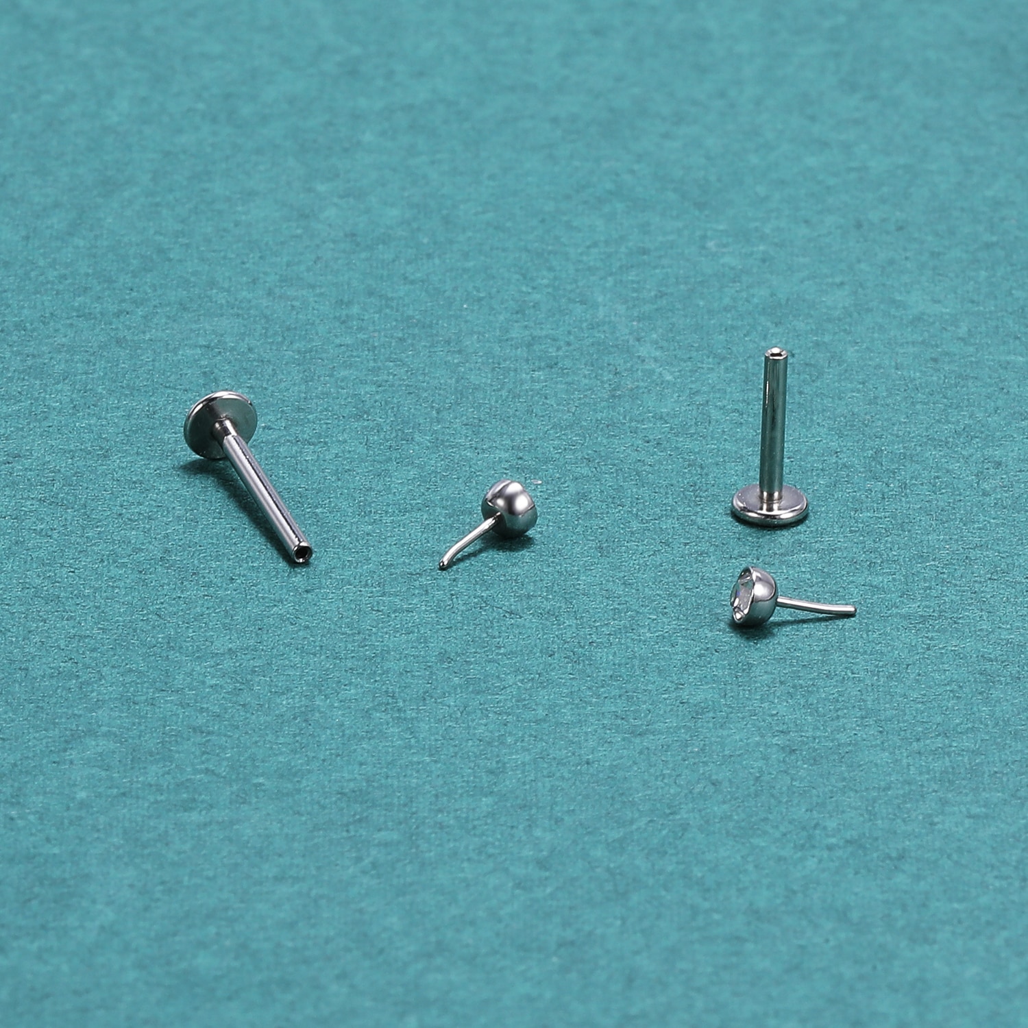 3Pcs/lot 16G Stainless Steel Lip Labret Piercing Set Crystal Monroe Lip Stud Ring Tragus Helix Conch Cartilage Earring Piercing