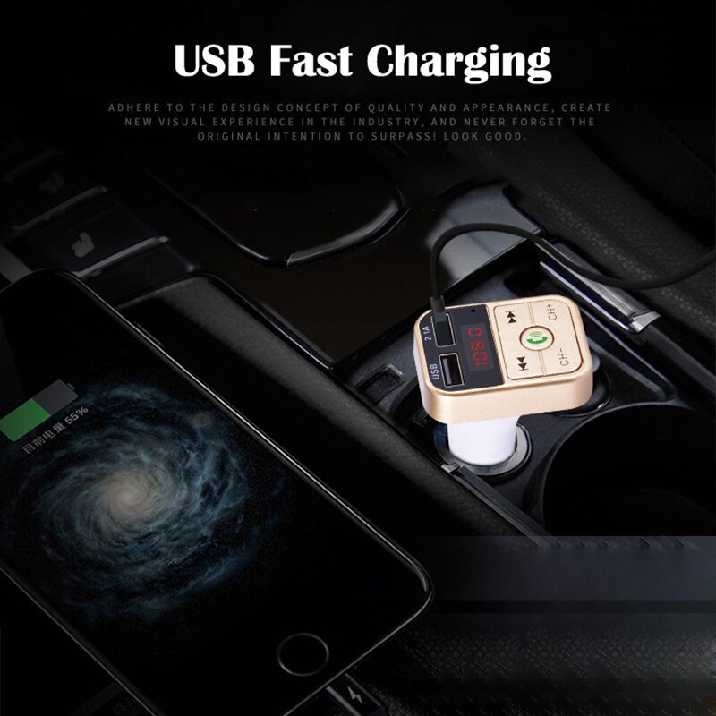 Kit transmetteur FM Bluetooth 5.0 pour voiture, modulateur MP3 sans fil, récepteur Audio mains libres, chargeur rapide double USB, adaptateur de musique