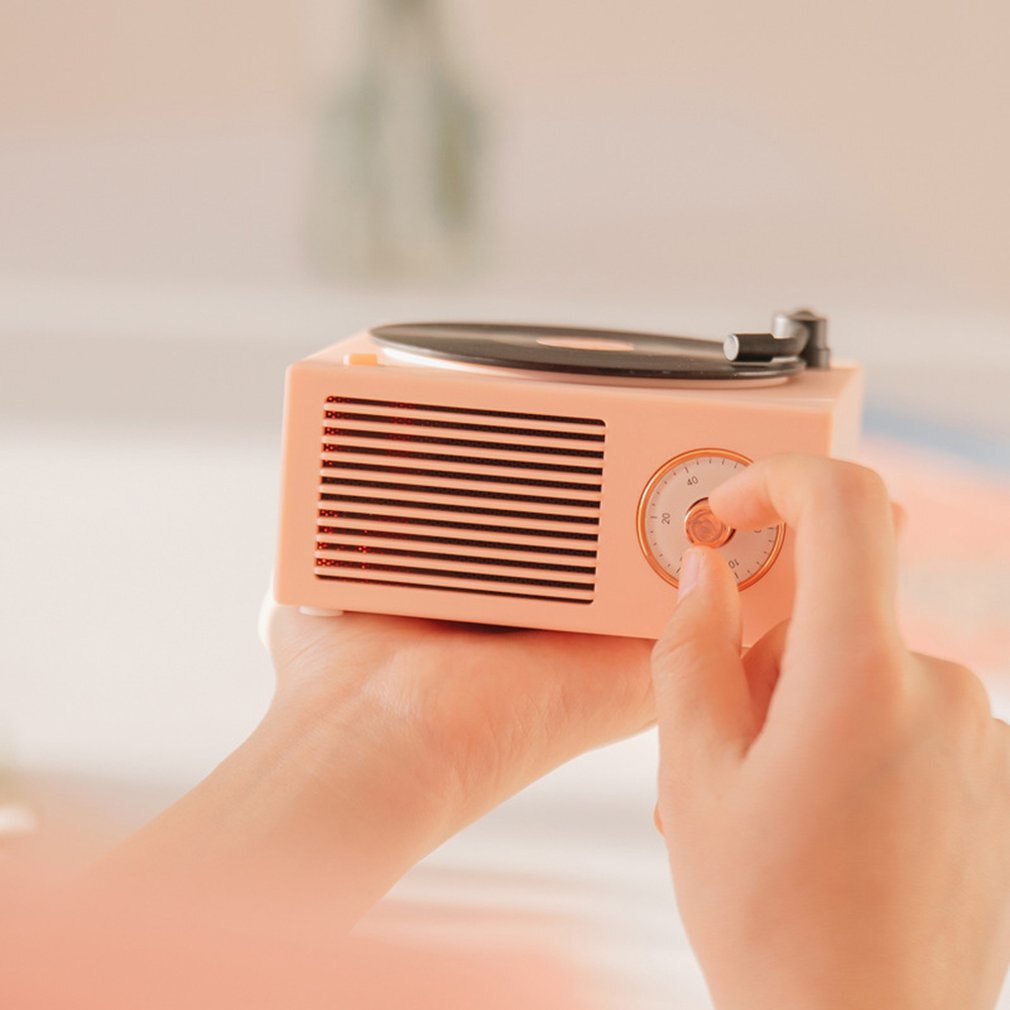 Vinyl Platenspeler Speaker Draadloze Draagbare Mini Staal Retro Atomic Speaker Radio Cassette Recorder