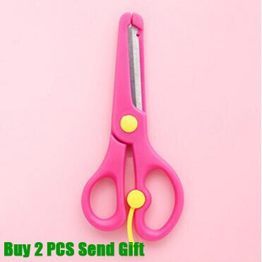 de lindo Mini estudiante de escuela tijeras con dibujos ABS tijeras para cortar papel comprar 2 uds enviar: Pink