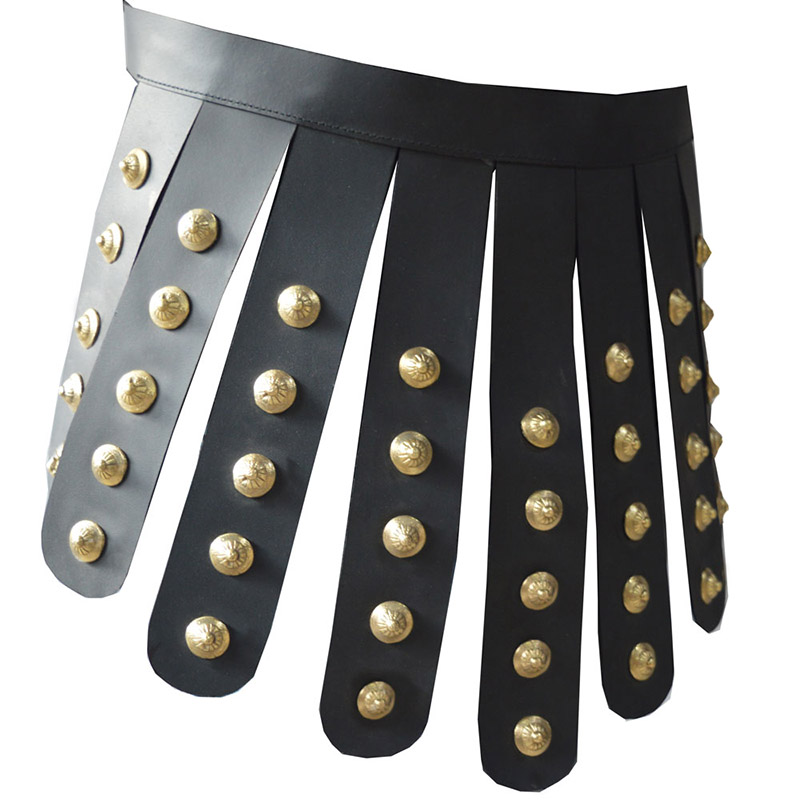 Greek roman legion gladiator pu leather belt skirt medieval viking cosplay costume larp halloween party club accessories for men