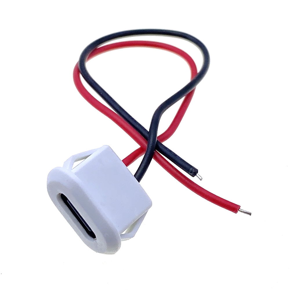 2/4/6P USB-C Connector Type-C Jack Female Type-C With card buckle High Current Fast Charging Jack Port USB-C Charger Plug Socket: Ivory / 5-9Pcs