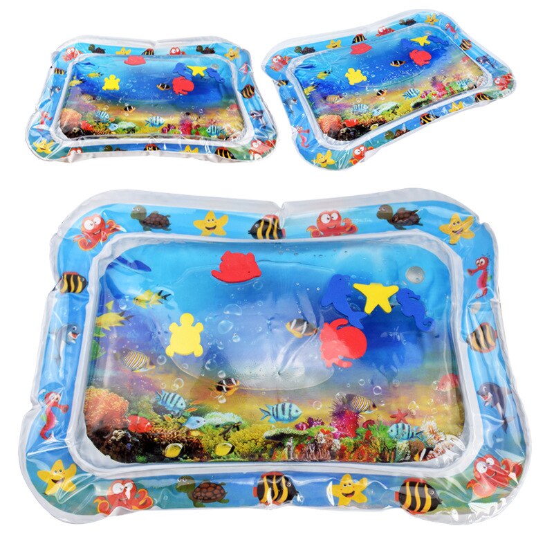 Baby lek vannmatte oppblåsbar spedbarn mage tid lekematte leker for barn matte sommer badestrand basseng spill baby treningsrom matte