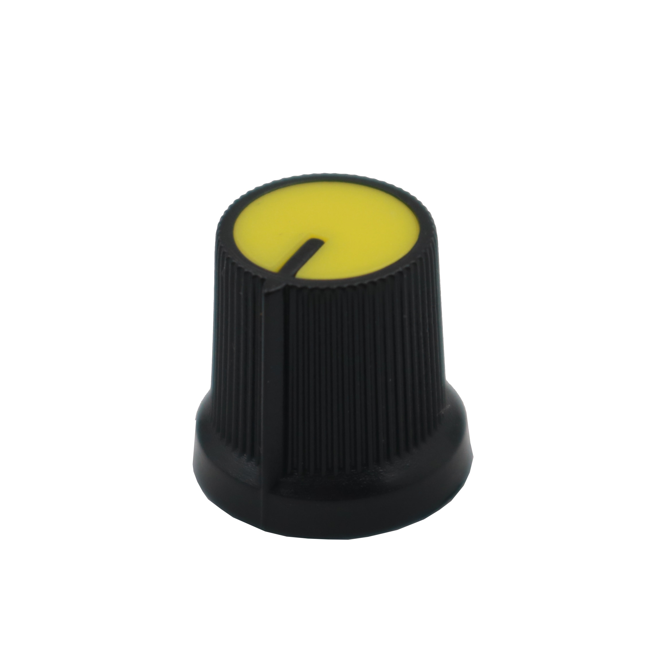 12 Uds seis colores cara negro perilla rotativa potenciómetro de conmutación volumen puntero agujero 6mm