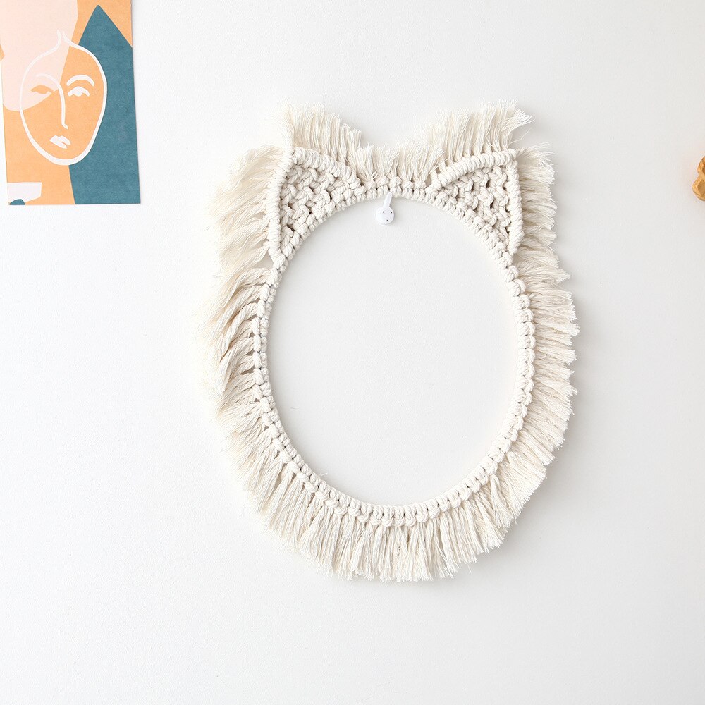 Boho Kerst Wandtapijt Ronde Macrame Mandala Decor Katoen Geweven Krans Muur Opknoping Kerst Decoraties Voor Thuis Slaapkamer: wall hanging