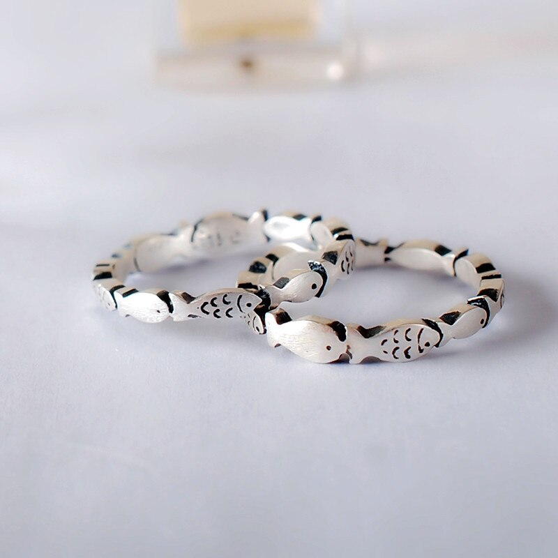 Persoonlijkheid Bohemian Vintage Vis Ringen Voor Vrouwen Mannen Vintage Ringen Gothic Sieraden Valentines