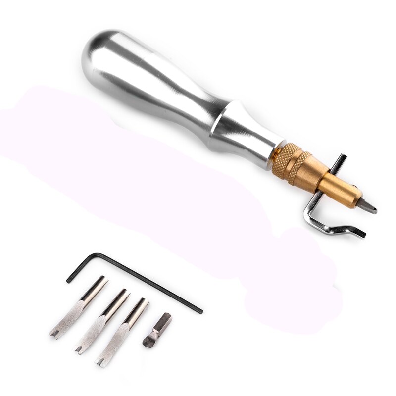 5 en 1 Pro cuir artisanat bord presse Kit couture réglable et Groover pli cuir couture outil outils de couture accessoires: aluminum handle