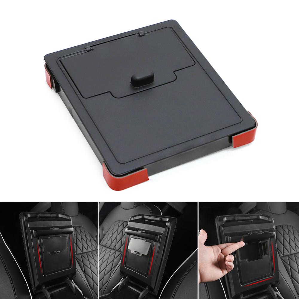 Biltillbehör mittkonsol armstödsarrangör för tesla modell 3 dold förvaringsbox fack inbäddad låda