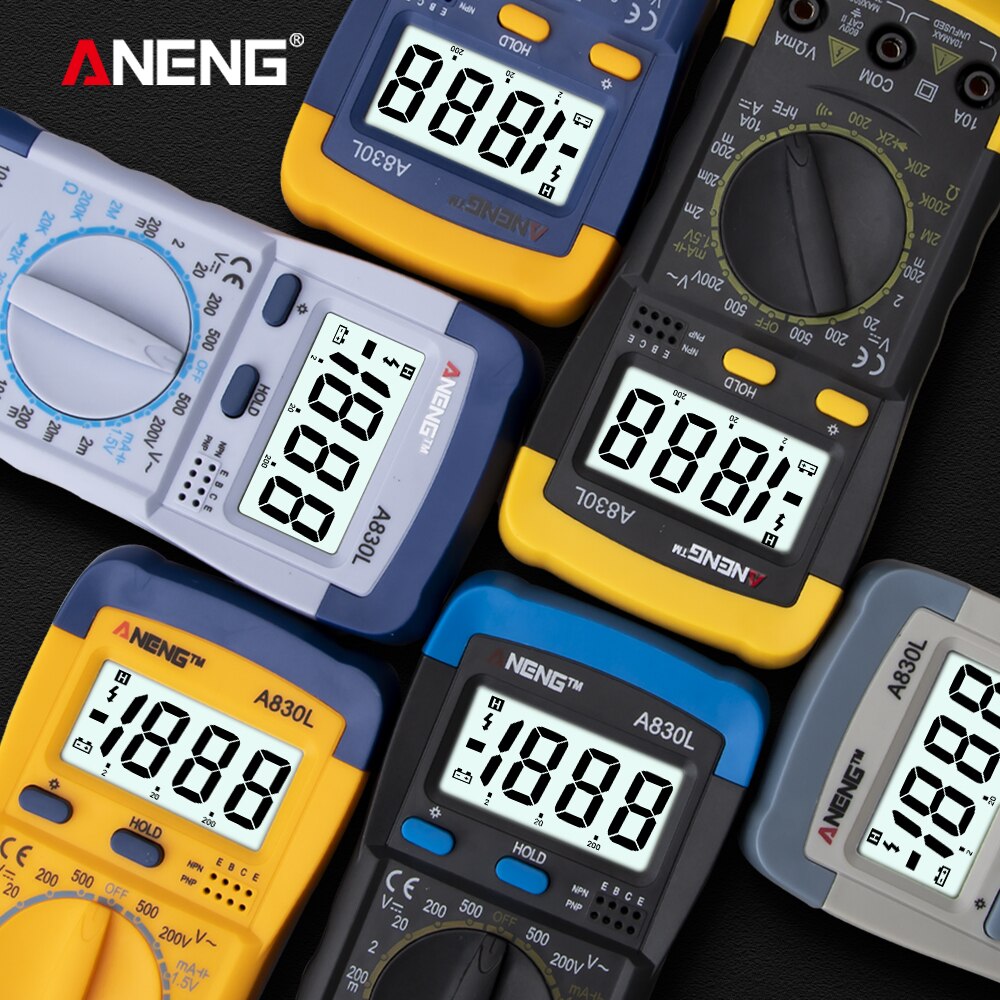 A830L Lcd Digitale Multimeter Elektrische Ampèremeter Voltmeter Tester Meter Handheld Dc Ac Voltage Diode Freguency Multimetro