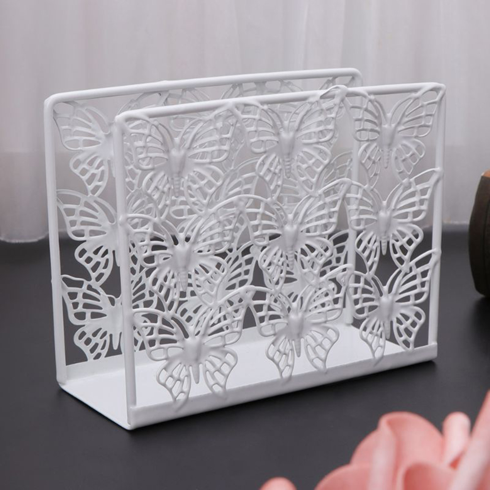 Holle Metalen Servet Rack Box Servet Houder Papieren Handdoek Dispenser Tissue Rack Serviette Holder Organizer Eettafel Decoratie