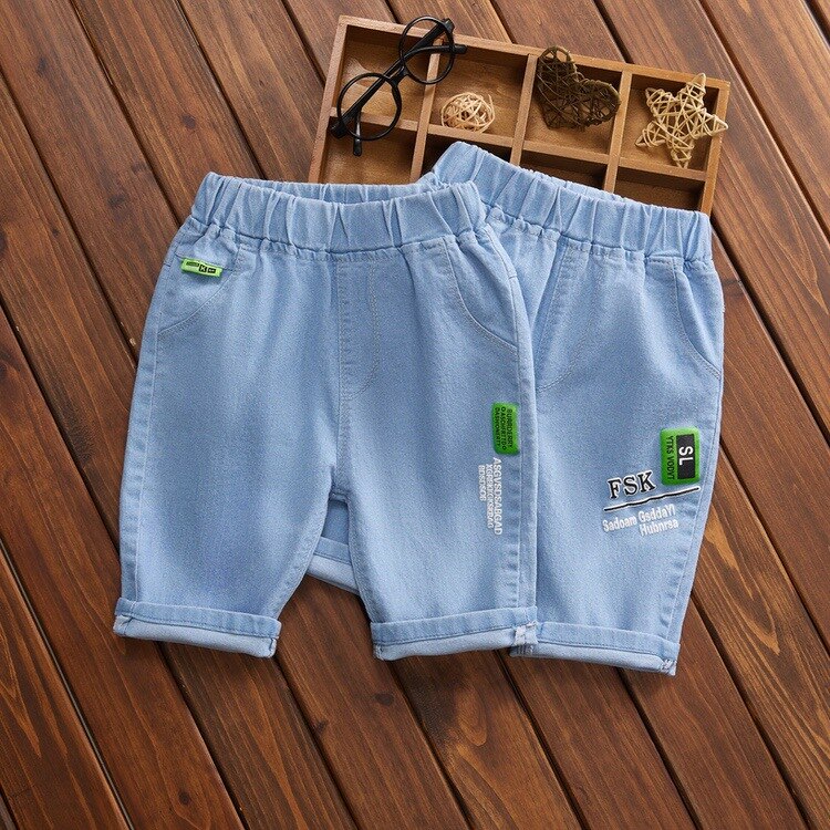 Estate bambini neonati Jeans abbigliamento pantaloncini di Jeans pantaloni vita elastica pantaloni corti bambini ragazzo abbigliamento Casual pantaloni 3-7T