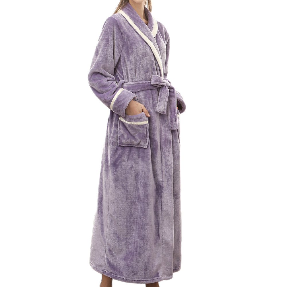 Invierno Albornoz para parejas de las mujeres ropa de dormir de bata baño hombre Albornoz bata kimono para hombre empalme ropa de casa de d91106