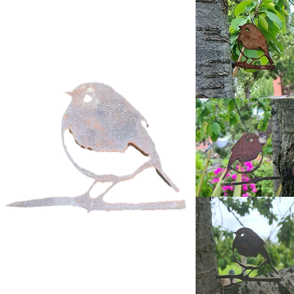 Metalen Vogels Kunst Silhouet Decoratie Prachtige Vogels Vorm Ijzer Tuin Stake Boom Ornament Voor Thuis Binnenplaats