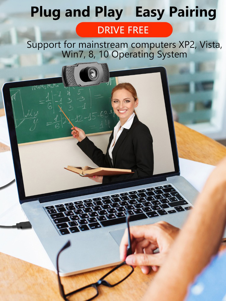 720P Webcam Hd Web Camera Met Ingebouwde Hd Microfoon 1920X1080 Usb Webcam Breedbeeld Video