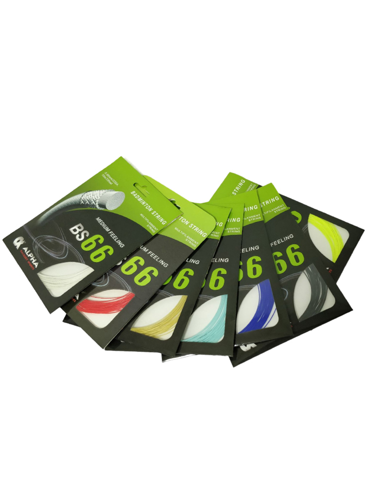 Alpha 1PC 0,66mm Badminton Schnur BS66 12m Badminton Schnur Durchführen Darm Gute Maschine Schnur Männer: zufällig Farbe-1PC