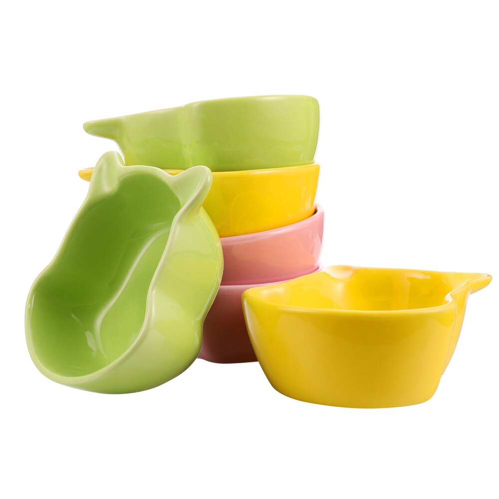 6 Pcs Ceramic Cake Baking Mold Cake Baking Mould Cake Making Mold(Mixed Color)