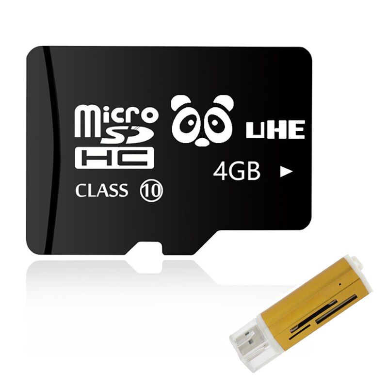 Black Microsd SD 32GB memory card 64GB tf cards 4GB 8GB 16GB flash microsd with card reader mini: 4GB