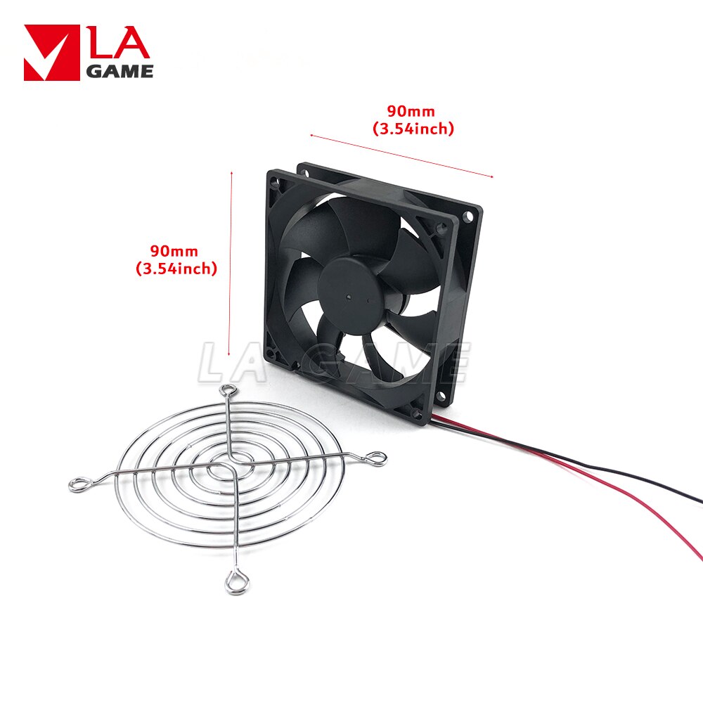 2 sztuk 90x90mm 12V z tworzywa sztucznego wentylatory chłodzące z grillem gra arkade akcesoria robić maszyn obudowa komputera wentylator chłodzący CPU