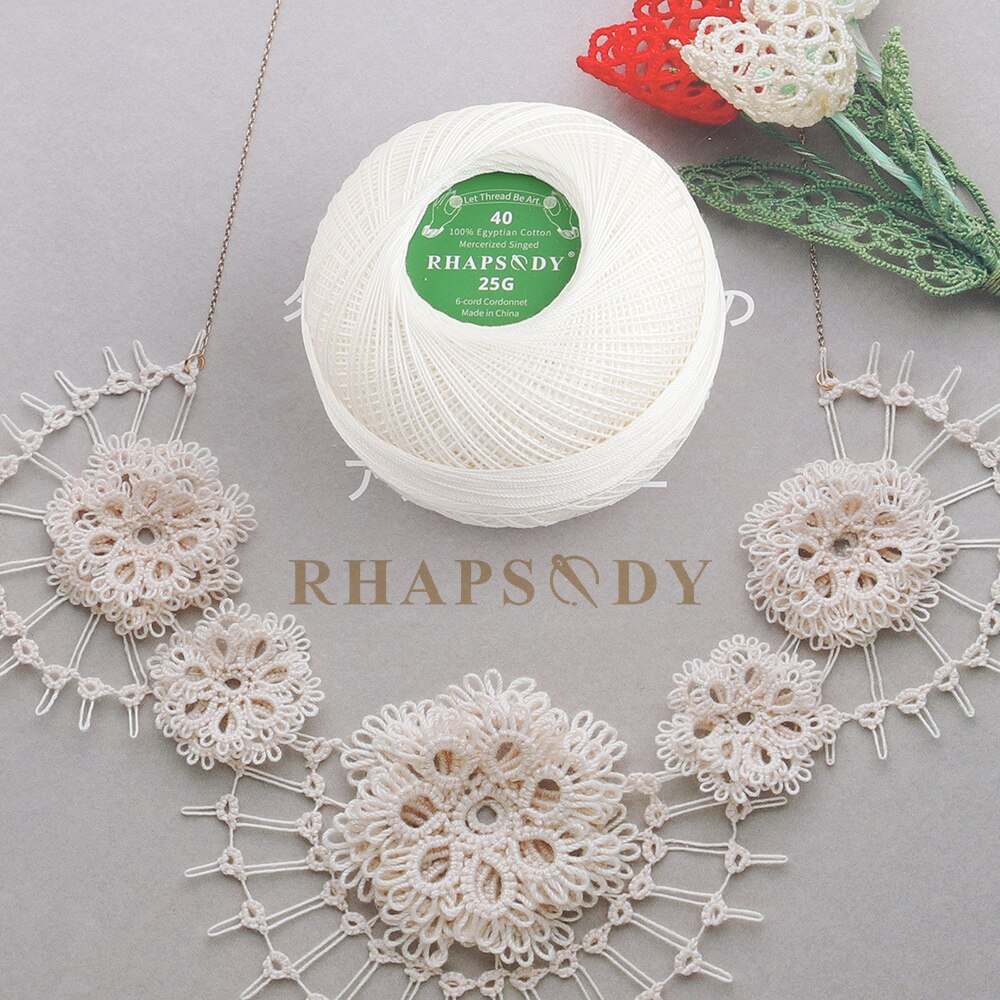 Rhapsody – fil de Crochet en coton de supérieure, taille 40, pour le tatouage, la couture, la couture, 53 couleurs
